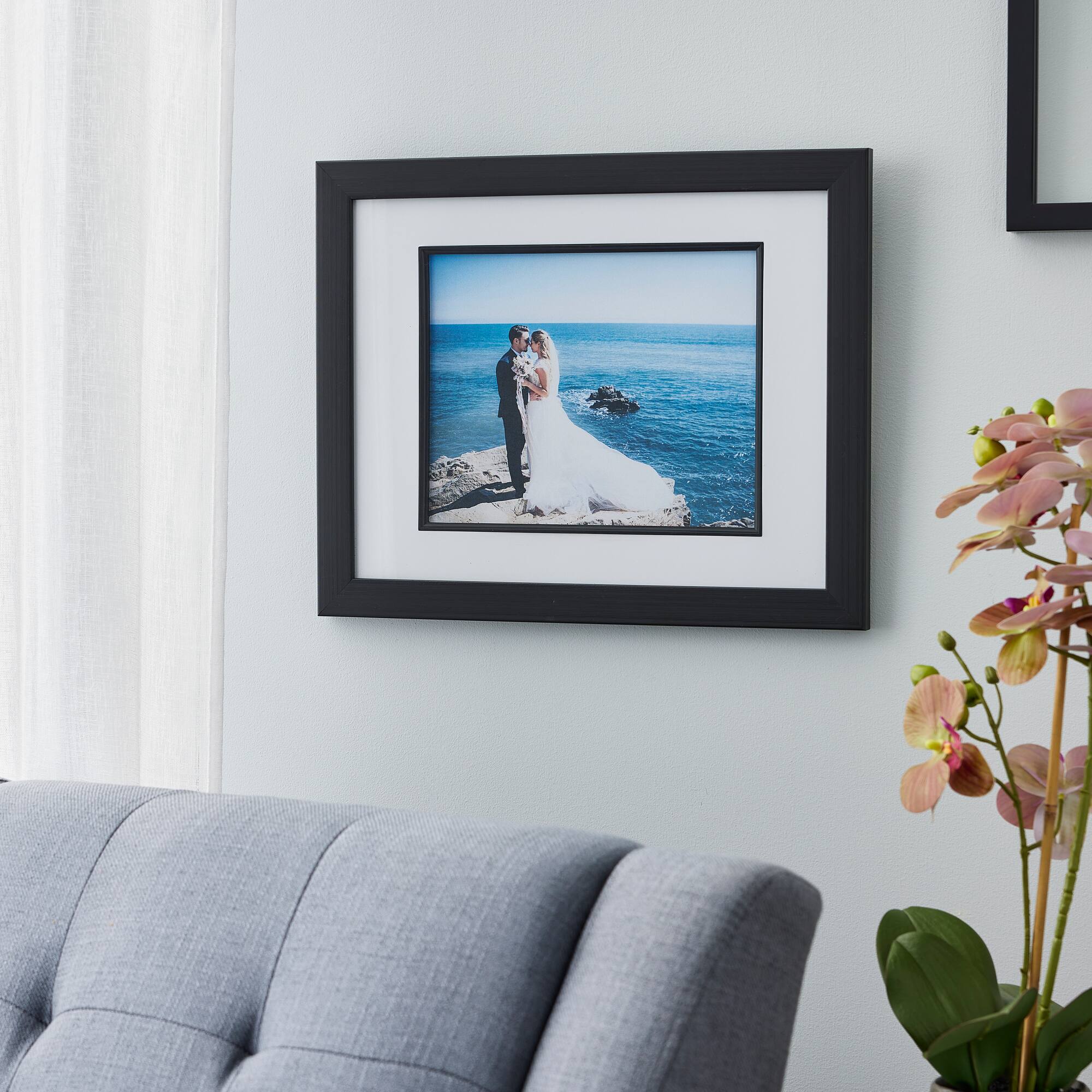 Home Black Studio Frame with Mat by Studio Décor